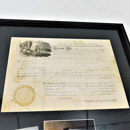 James Monroe US President Signed 1817 Land Deed Framed alternative image