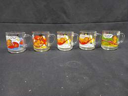 5 Vintage 1978 McDonalds Garfield & Friends Glass Coffee Cups