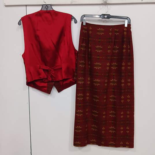 Vintage Pendleton Women's Knockabout Southwestern Blanket Wrap Skirt with Vest image number 2