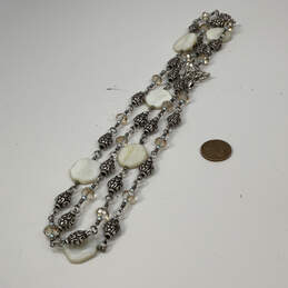 Designer Brighton Silver-Tone Mother Of Pearl Stone Bead Chain Necklace alternative image