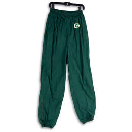 Mens Green Bay Packers Pleated Elastic Waist Ankle Zip Track Pants Size L