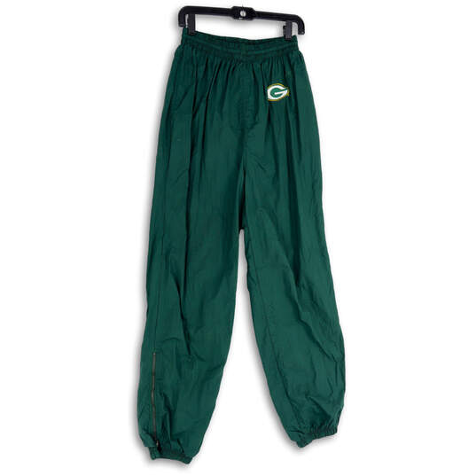 Mens Green Bay Packers Pleated Elastic Waist Ankle Zip Track Pants Size L image number 1