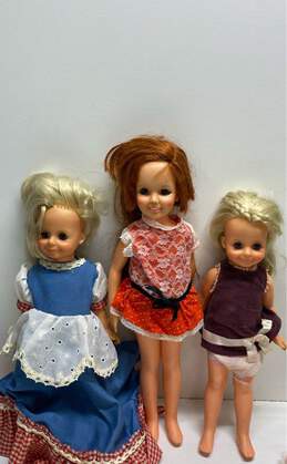 Ideal Vintage 1970's Chrissy And Velvet Lot Of 3 Hair Growing Dolls