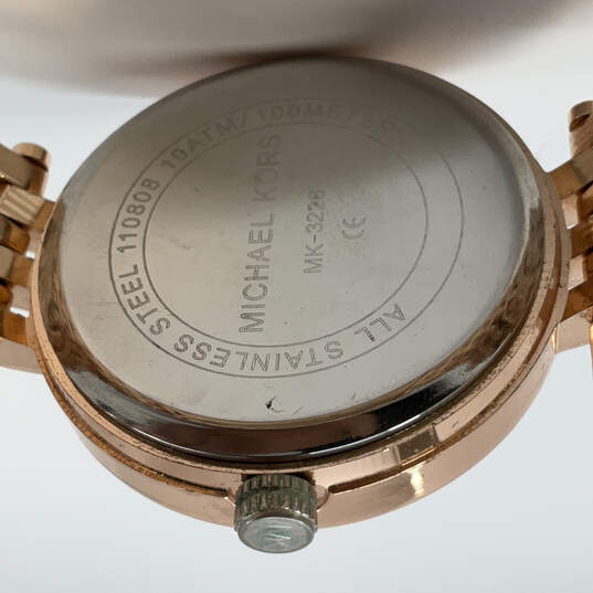 Designer Michael Kors MK-3228 Rhinestone Analog Dial Quartz Wristwatch image number 4