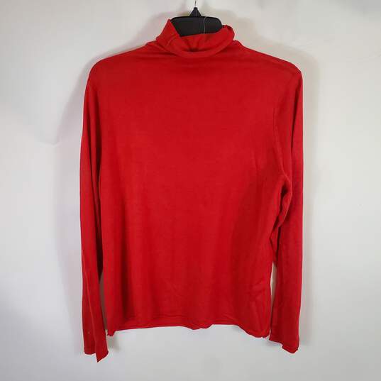 Chico's Women Red Turtleneck Top 2 NWT image number 2