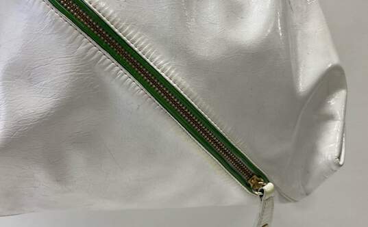 Goldenbleu White Patent Leather Shoulder Tote Bag image number 7