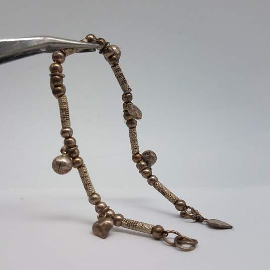 Sterling Silver Heart Earring 10 Inch Anklet 6 1/2 Inch Bracelet Bundle 3pcs 18.9g image number 3
