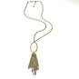 Designer Kendra Scott Gold-Tone Mother Of Pearl Stone Pendant Necklace image number 3