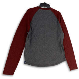 NWT Mens Gray Red Long Sleeve Crew Neck Pullover T-Shirt Size Medium alternative image