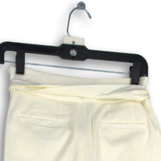 NWT Express Womens White Flat Front Belted High Rise Midi Paperbag Shorts Size 0 image number 3