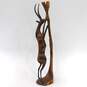 25.5in Wood Carved African Style Antelope Art Sculpture Home Decor image number 1