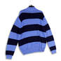 NWT Womens Blue Striped 1/4 Zip Long Sleeve Pullover Sweater Size XL image number 2