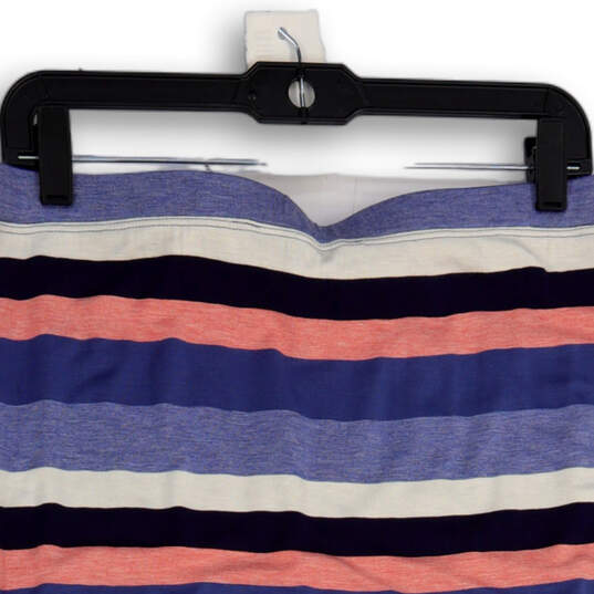 NWT Womens Multicolor Striped Elastic Waist Straight & Pencil Skirt Size L image number 3