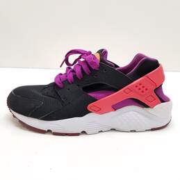 Nike Huarache Run GS Black/Purple Shoes Size 6Y Women's Size 7.5 alternative image