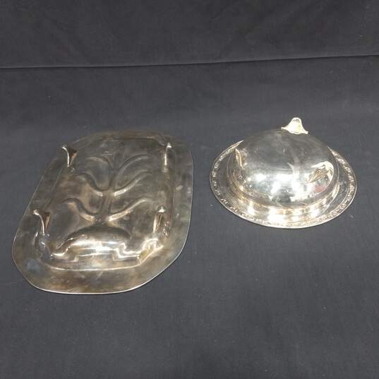 Silverplate Serving Bowl & Platter Set image number 2
