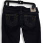 Womens Black Denim Dark Wash 5-Pocket Design Skinny Leg Jeans Size 27 image number 4
