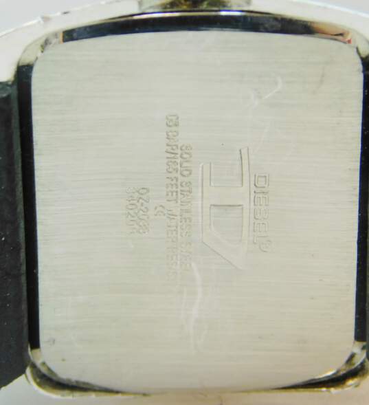 Diesel DZ-2038 Silver Tone & Leather Band Watch 40.8g image number 4