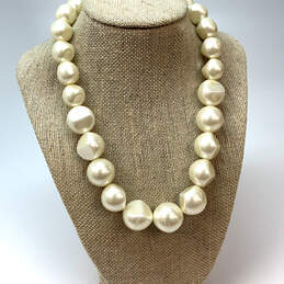 Designer J. Crew Gold-Tone Faux Pearl Fashionable Beaded Necklace