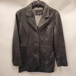 Adler Collection Women Black Leather Jacket M