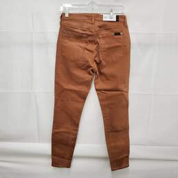 NWT 7 For All Mankind WM's Tan High Waist Ankle Super Skinny Size 28 x 28 alternative image