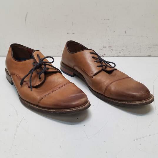 Vince Camuto Lamson Brown Leather Oxfords Men's Size 11M image number 3
