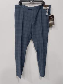 Joseph Abboud Men's Blue Plaid Performance Dress Pants size 40 x 30 with Tags