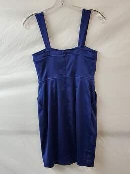 Express Blue Satin Mini Dress Size 0 alternative image