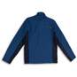 Mens Blue Long Sleeve Mock Neck Quarter Zip Pullover Sweater Size Medium image number 2
