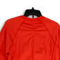 Womens Red 1/4 Zip Thumb Hole Long Sleeve Pullover Activewear Top Size XL image number 4