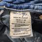 Blue Distressed Denim Cuffed Capri Jeans image number 3