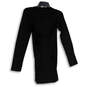 Womens Black Ribbed Long Sleeve Stretch Pullover T-Shirt Dress Size L image number 2