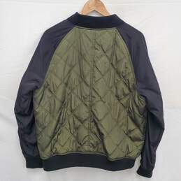 Charlotte Russe WM's 100% Polyester Green & Black Quilted Puffer Bomber jacket Size XL alternative image