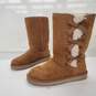 Koolaburra by Ugg Victoria Short Chestnut Brown Suede Boots Women's Size 10 image number 3