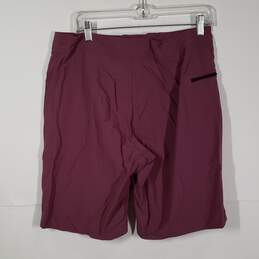 Mens Flat Front Drawstring Waist Zipper Pockets Swim Shorts Size 33 alternative image