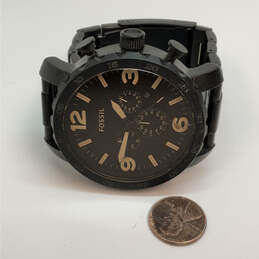 Designer Fossil JR-1356 Nate Chronograph Black Round Dial Analog Wristwatch alternative image