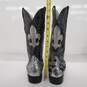 Joe Boots Men's Black Leather Silver Sequin Fleur de Lis Western Boots Size 8.5 image number 6