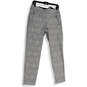 NWT Womens Black White Houndstooth Zip Pockets Ankle Pants Size Medium image number 1