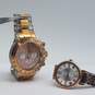 His and Hers Anne Klein Silver and Rose Gold 2 tone Quartz Watch Bundle image number 4
