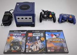 Nintendo Gamecube with GB Player, 2 Controllers, and 3 games.