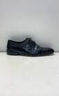 Stacy Adams Mens Derby Black Leather Croc Print Round Toe Lace Up Shoes Size 13 image number 1