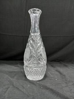 Cut Crystal Rose Themed Decanter No Stopper alternative image