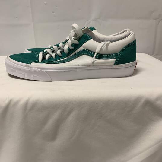 Men's Green And White Vans Size: 10 image number 3