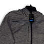 NWT Mens Gray Black Heather Long Sleeve Pockets Full-Zip Hoodie Size S/P image number 1