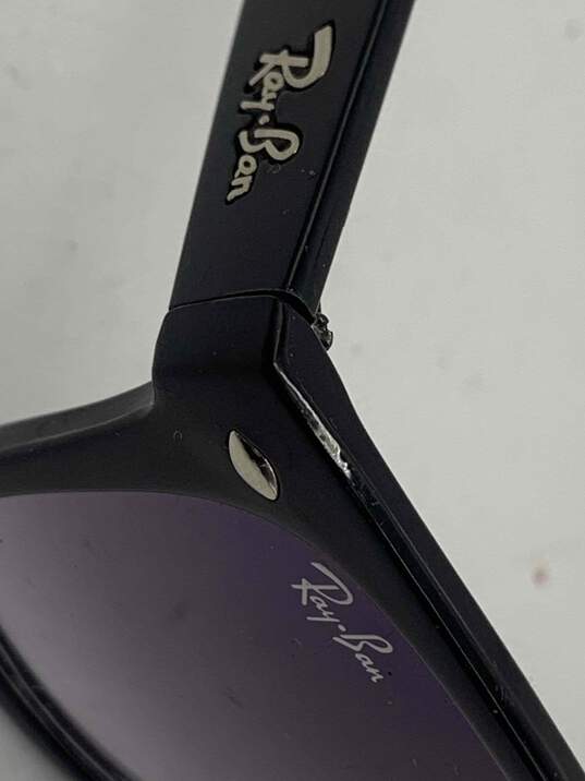 Unisex Purple Black Acetate Gradient Lens Lightweight Square Sunglasses image number 5