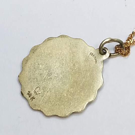 14K Gold Smith College Pendant Necklace 3.6g image number 5