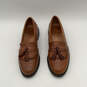 Mens Bridgeton Brown Leather Almond Toe Slip-On Tassel Dress Shoes Sz 9.5 D image number 3