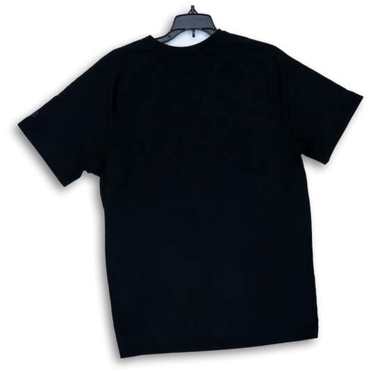 Mens Black Short Sleeve Crew Neck Stretch Pullover T-Shirt Size Large image number 2