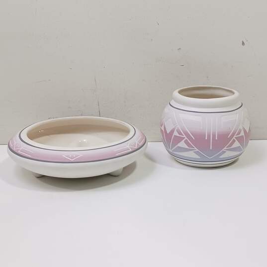 2 Piece Handmade Native Pottery image number 2