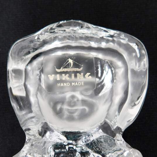 Viking Art Glass Crystal Satin Country Boy and Girl Figurines Bookends Statues image number 4
