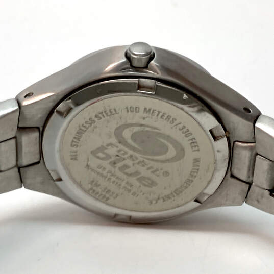 Designer Fossil Silver-Tone Stainless Steel Date Indicator Round Wristwatch image number 5